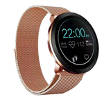 Bluetooth Smart Watch Fitness Tracker With Magnetic Stainless Steel Metal Mesh Strap
