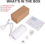 3 in 1 Portable Type-C Charged Air Pump Vacuum Bag Sealer with 3 Different Nozzles and LED Light