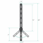 Sound Bar Bracket Universal SoundBar Speaker Mount Above or Under TV Wallmount