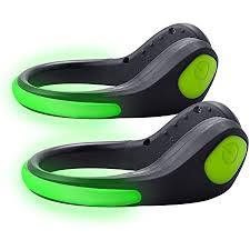 LED Luminous Shoe Clip Light Night Warning Safety Cycling Bike Running (Pack of 2)