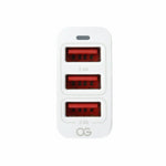 24W 3-Port USB Car Charger for Smartphones Tablets Smart Devices